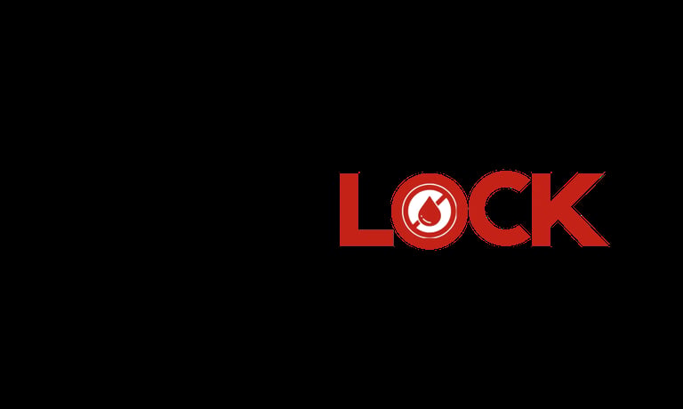 Red padlock logo with the word LOCK on black background
